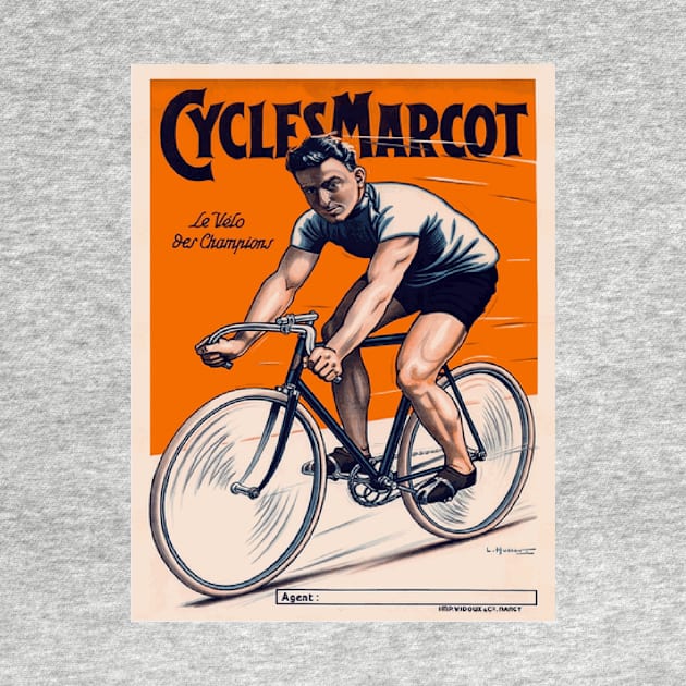 Cycles Marcot - Vintage French  Advertising Poster Design by Naves